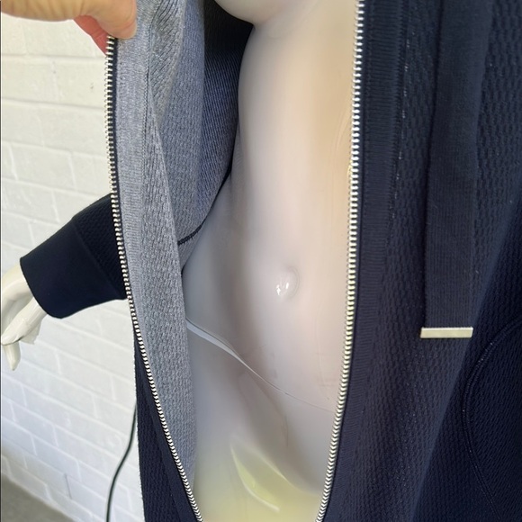 OST (original style today)  Navy Zip Sweater Jacket with Relaxed Fit - Picture 4 of 11